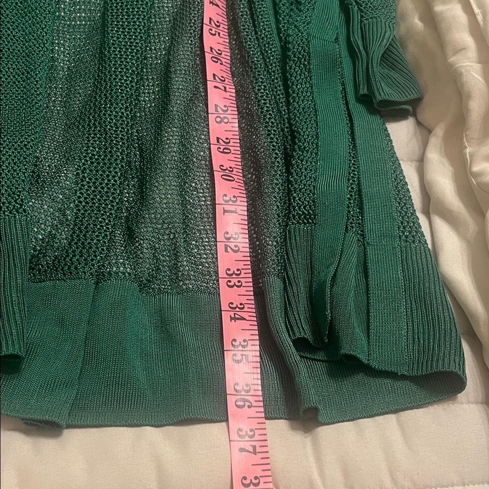 White House Black Market Deep Green Cardigan - Picture 9 of 10